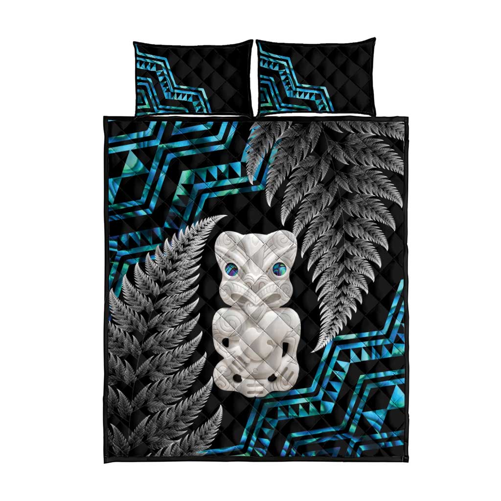 Aotearoa Taniko Paua Shell With Hei Tiki Quilt Bed Set LT14 - Polynesian Pride