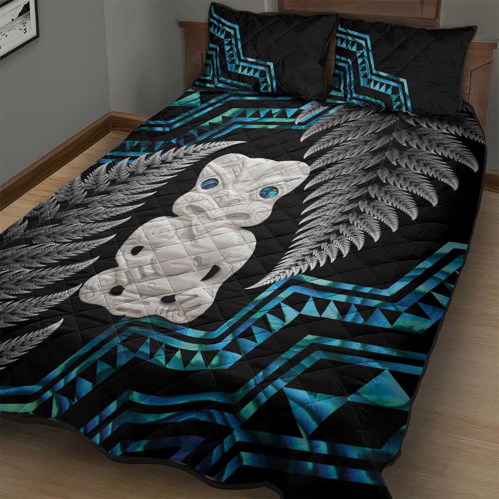 Aotearoa Taniko Paua Shell With Hei Tiki Quilt Bed Set LT14 - Polynesian Pride