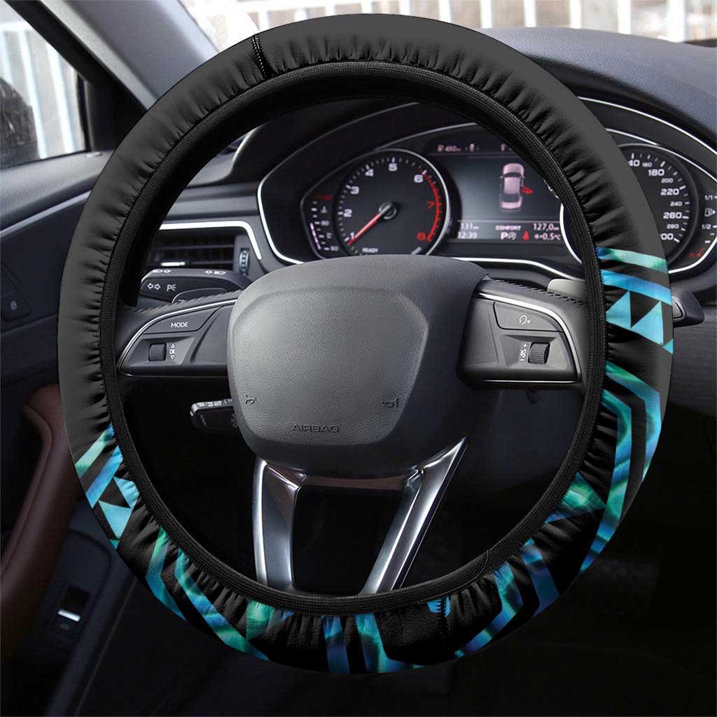 Aotearoa Taniko Paua Shell With Hei Tiki Steering Wheel Cover LT14 - Polynesian Pride