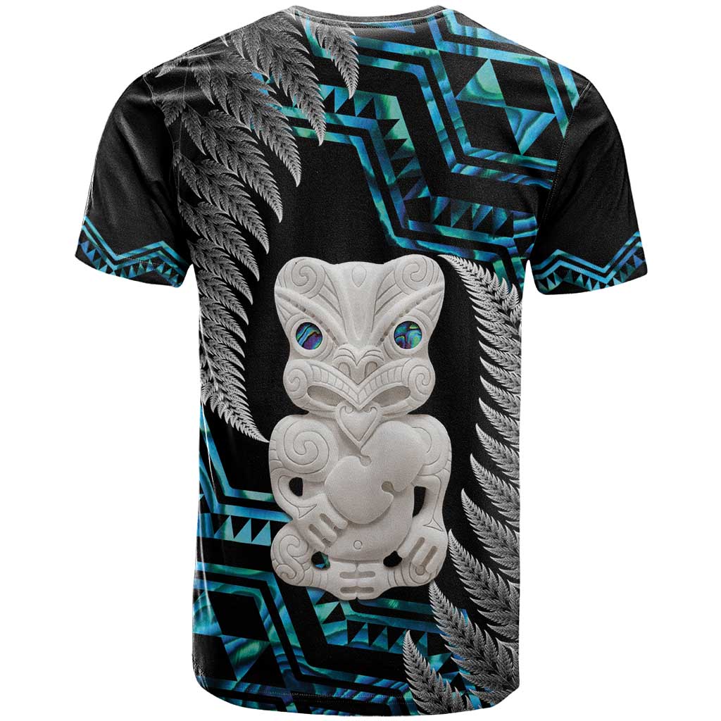 Aotearoa Taniko Paua Shell With Hei Tiki T Shirt