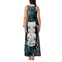 Aotearoa Taniko Paua Shell With Hei Tiki Tank Maxi Dress LT14 - Polynesian Pride
