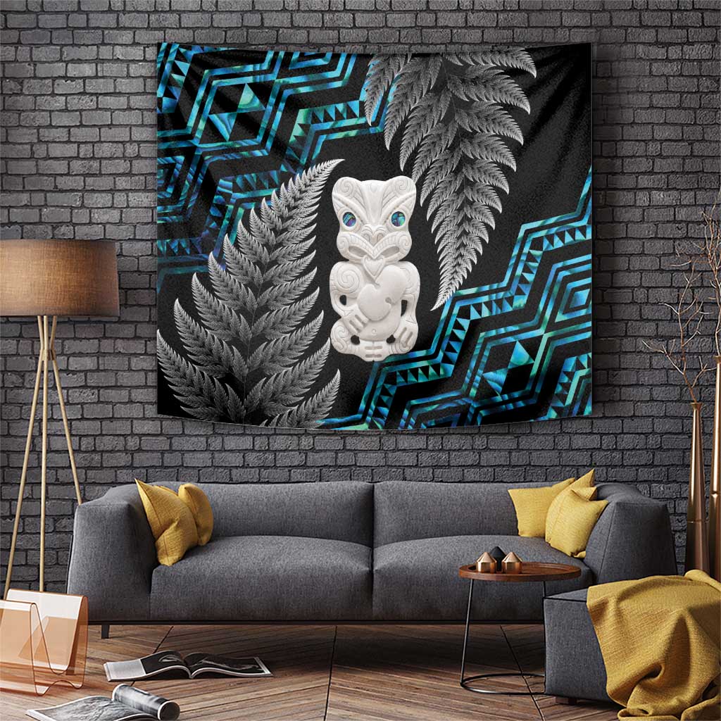 Aotearoa Taniko Paua Shell With Hei Tiki Tapestry