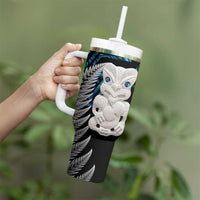 Aotearoa Taniko Paua Shell With Hei Tiki Tumbler With Handle LT14 - Polynesian Pride