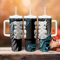 Aotearoa Taniko Paua Shell With Hei Tiki Tumbler With Handle LT14 - Polynesian Pride