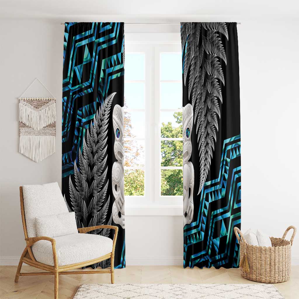 Aotearoa Taniko Paua Shell With Hei Tiki Window Curtain LT14 - Polynesian Pride