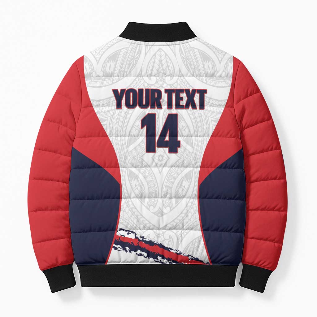 AS Venus Tahiti Football Custom Bomber Puffer Jacket Go Champions Polynesian Pattern LT14 - Polynesian Pride