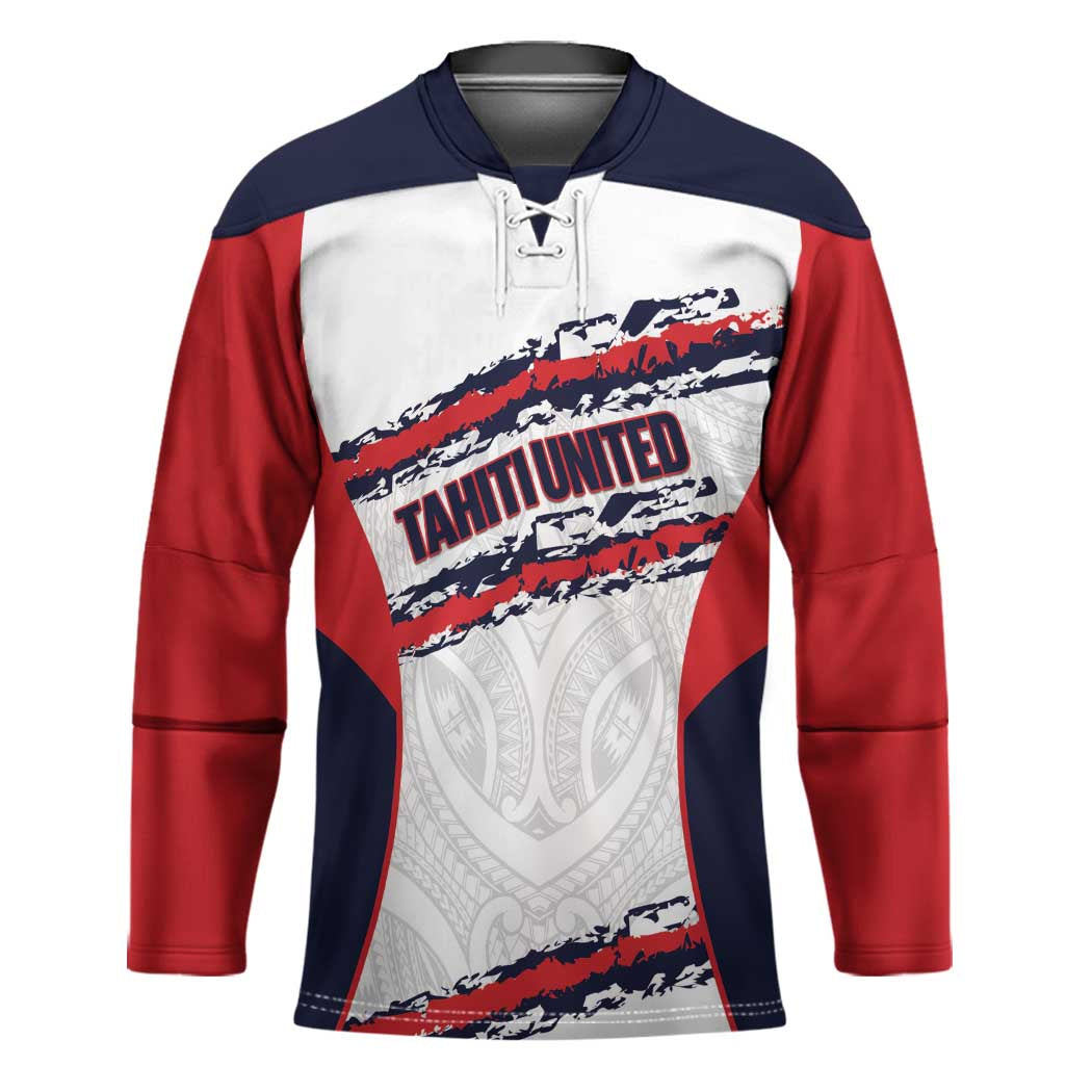 AS Venus Tahiti Football Custom Hockey Jersey Go Champions Polynesian Pattern LT14 Unisex White - Polynesian Pride