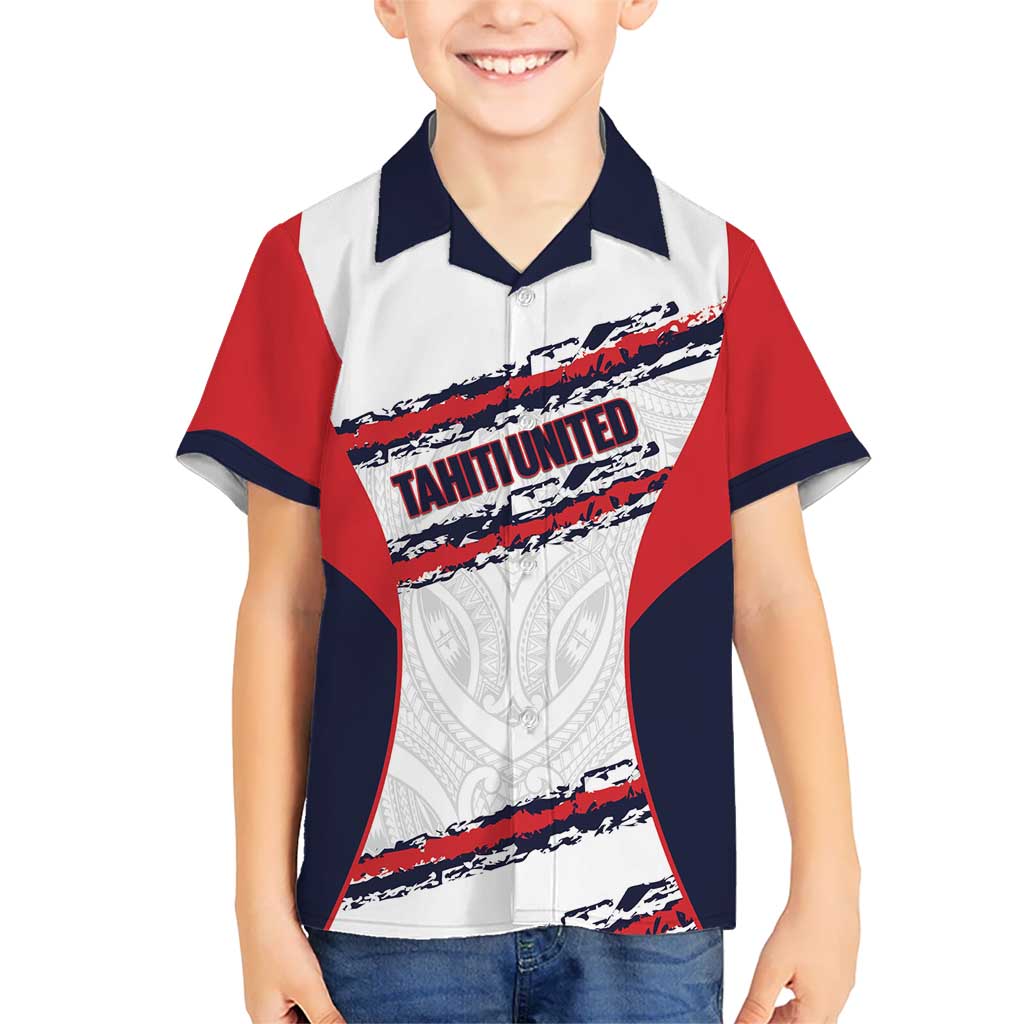AS Venus Tahiti Football Custom Kid Hawaiian Shirt Go Champions Polynesian Pattern LT14 Kid White - Polynesian Pride