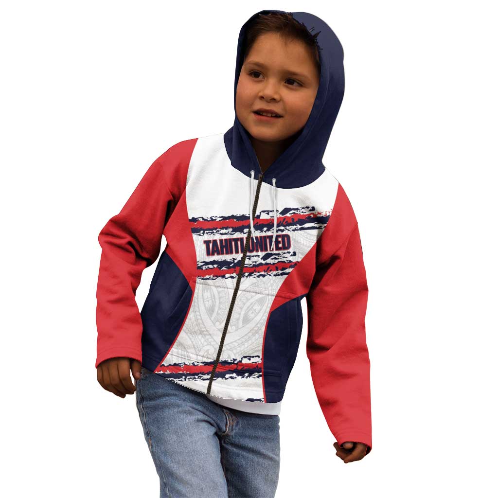 AS Venus Tahiti Football Custom Kid Hoodie Go Champions Polynesian Pattern LT14 - Polynesian Pride