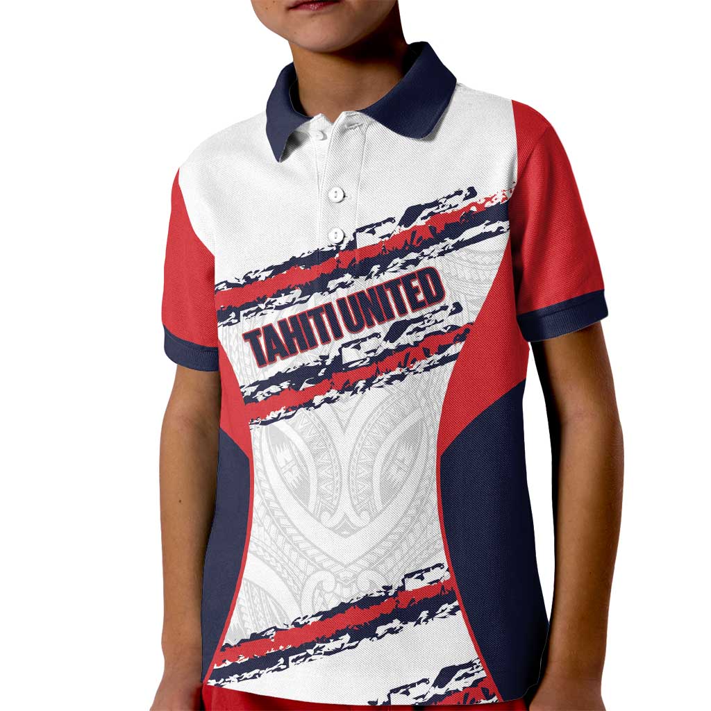 AS Venus Tahiti Football Custom Kid Polo Shirt Go Champions Polynesian Pattern LT14 Kid White - Polynesian Pride