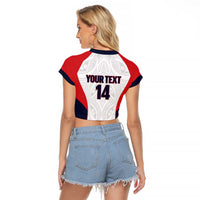 AS Venus Tahiti Football Custom Raglan Cropped T Shirt Go Champions Polynesian Pattern LT14 - Polynesian Pride