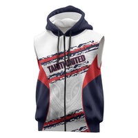 AS Venus Tahiti Football Custom Sleeveless Zip Hoodie Go Champions Polynesian Pattern LT14 White - Polynesian Pride