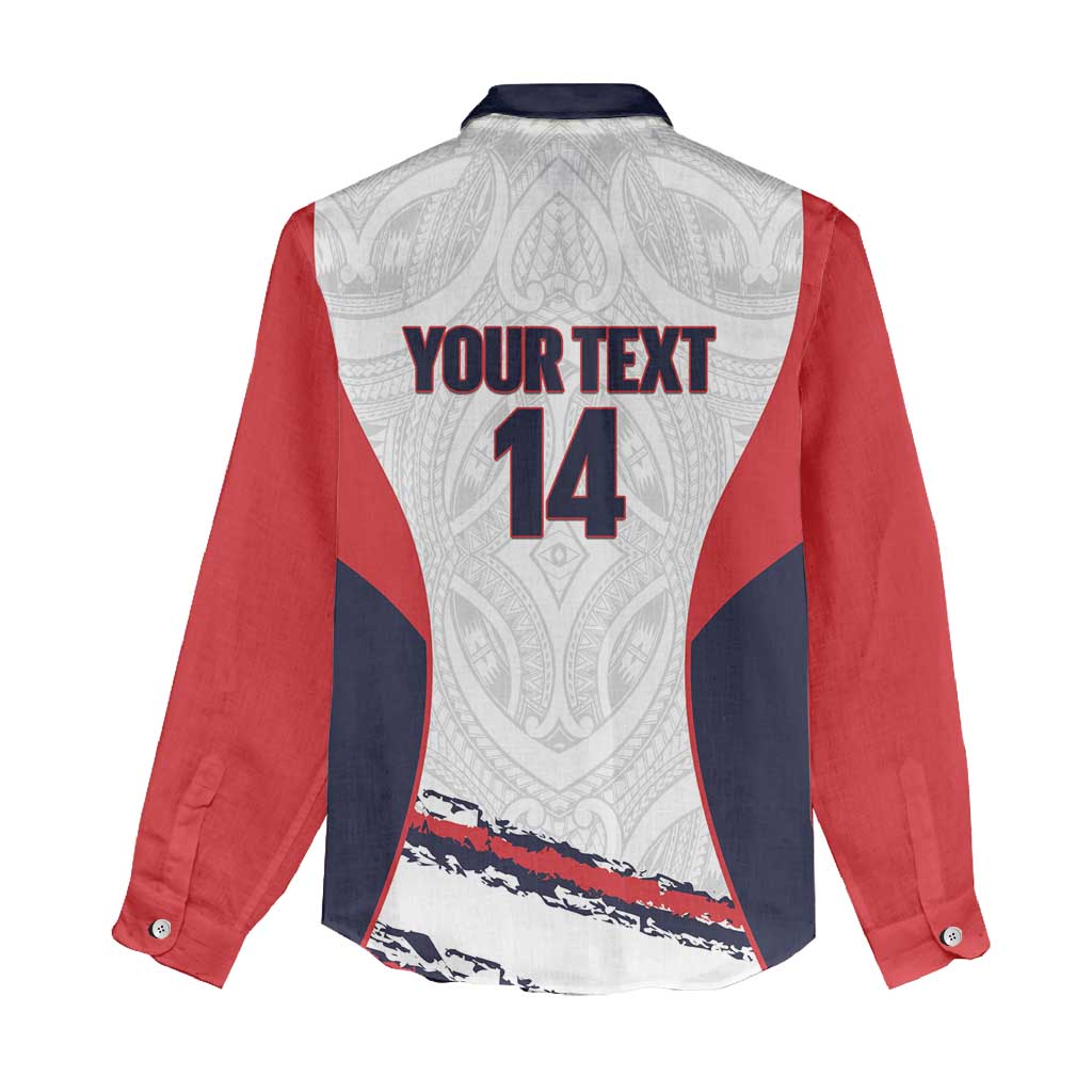 AS Venus Tahiti Football Custom Women Casual Shirt Go Champions Polynesian Pattern LT14 - Polynesian Pride