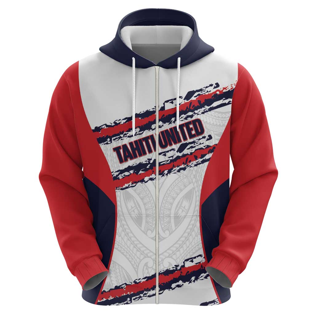 AS Venus Tahiti Football Custom Zip Hoodie Go Champions Polynesian Pattern LT14 - Polynesian Pride