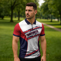 AS Venus Tahiti Football Custom Zipper Polo Shirt Go Champions Polynesian Pattern LT14 - Polynesian Pride