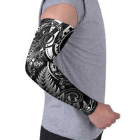 New Zealand Lizard Arm Sleeves Silver Fern Aotearoa Maori - Polynesian Pride