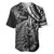 New Zealand Lizard Baseball Jersey Silver Fern Aotearoa Maori LT14 Black - Polynesian Pride