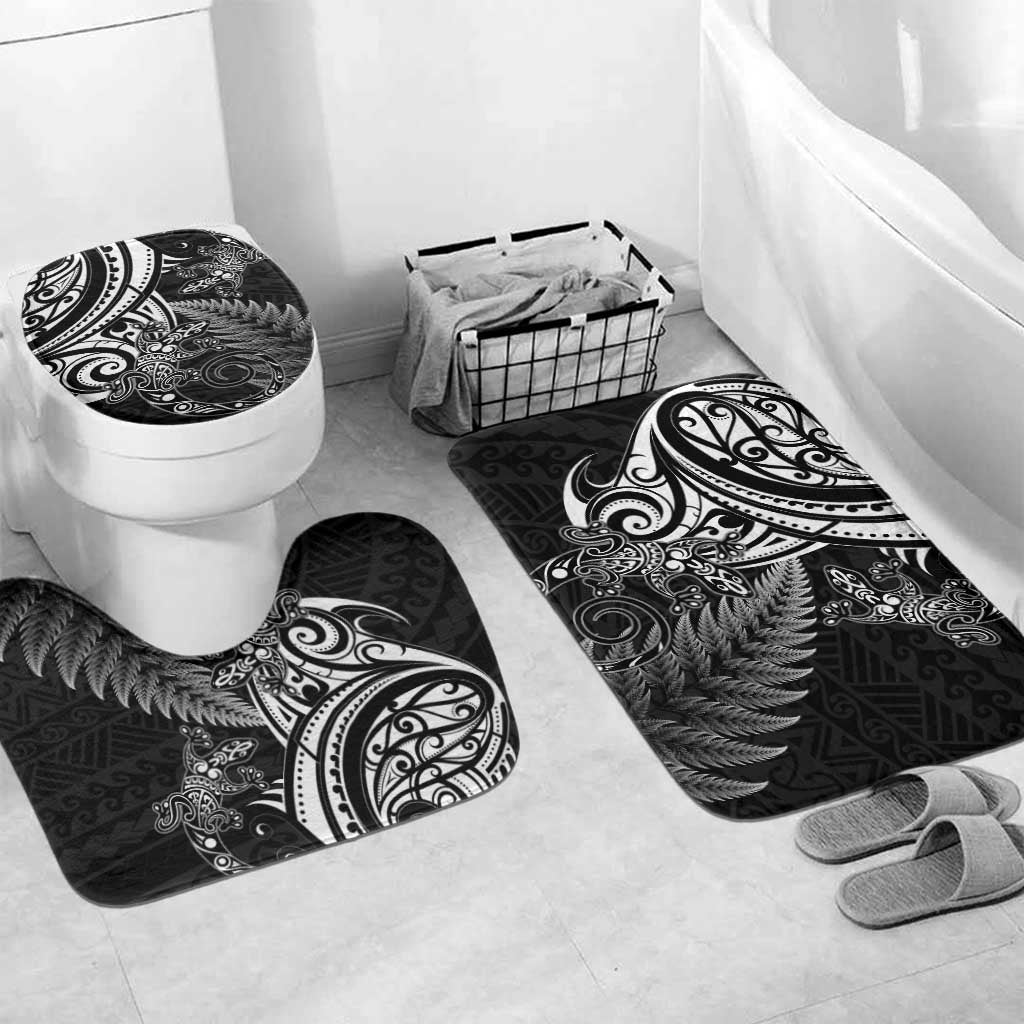 New Zealand Lizard Bathroom Set Silver Fern Aotearoa Maori - Polynesian Pride