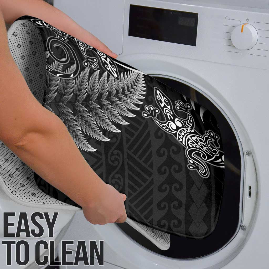 New Zealand Lizard Bathroom Set Silver Fern Aotearoa Maori - Polynesian Pride