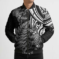 New Zealand Lizard Bomber Puffer Jacket Silver Fern Aotearoa Maori - Polynesian Pride