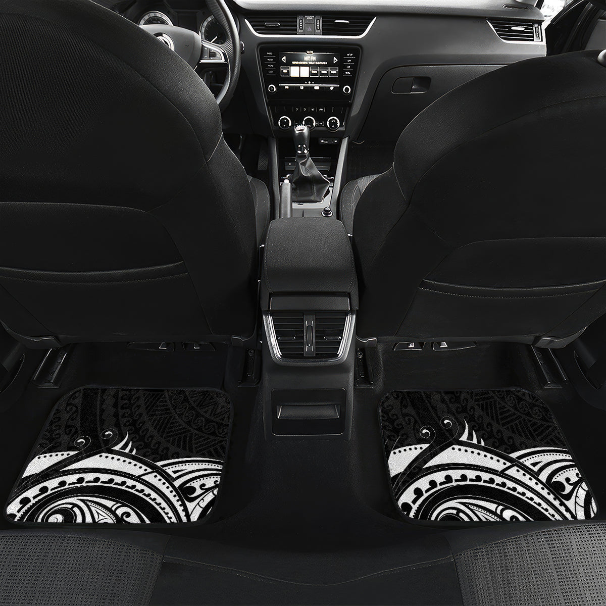 New Zealand Lizard Car Mats Silver Fern Aotearoa Maori