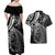 New Zealand Lizard Couples Matching Off Shoulder Maxi Dress and Hawaiian Shirt Silver Fern Aotearoa Maori LT14 - Polynesian Pride