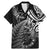 New Zealand Lizard Family Matching Mermaid Dress and Hawaiian Shirt Silver Fern Aotearoa Maori LT14 Dad's Shirt - Short Sleeve Black - Polynesian Pride