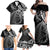 New Zealand Lizard Family Matching Off Shoulder Maxi Dress and Hawaiian Shirt Silver Fern Aotearoa Maori LT14 - Polynesian Pride