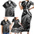 New Zealand Lizard Family Matching Short Sleeve Bodycon Dress and Hawaiian Shirt Silver Fern Aotearoa Maori LT14 - Polynesian Pride