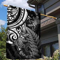 New Zealand Lizard Garden Flag Silver Fern Aotearoa Maori
