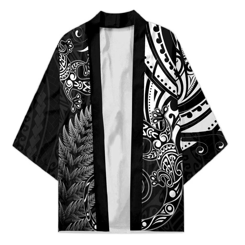 New Zealand Lizard Kimono Silver Fern Aotearoa Maori - Polynesian Pride