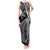 New Zealand Lizard Tank Maxi Dress Silver Fern Aotearoa Maori LT14 Women Black - Polynesian Pride