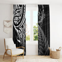 New Zealand Lizard Window Curtain Silver Fern Aotearoa Maori
