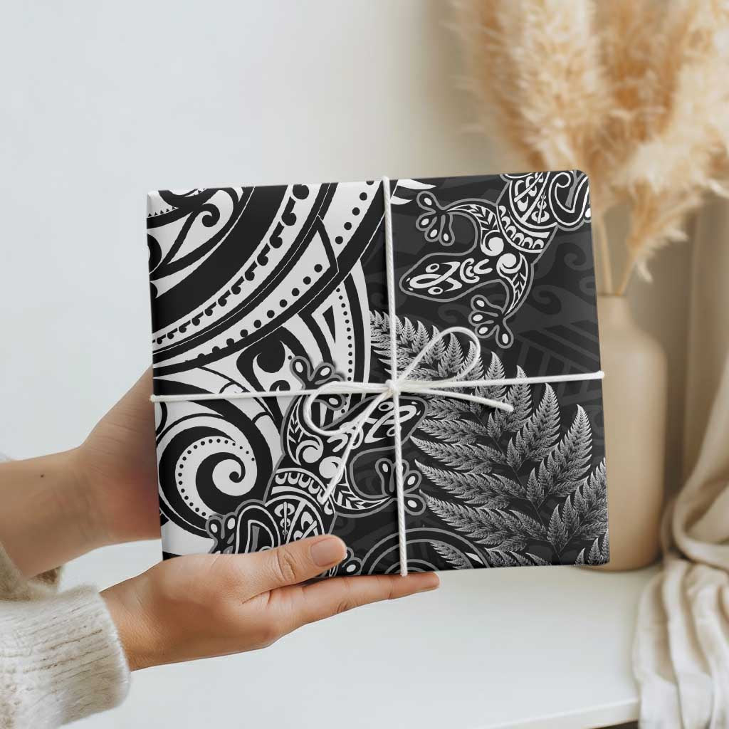 New Zealand Lizard Wrapping Paper Silver Fern Aotearoa Maori - Polynesian Pride