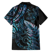 New Zealand Lizard Family Matching Long Sleeve Bodycon Dress and Hawaiian Shirt Silver Fern Aotearoa Maori With Paua Shell LT14 - Polynesian Pride