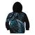 New Zealand Lizard Kid Hoodie Silver Fern Aotearoa Maori With Paua Shell LT14 - Polynesian Pride