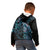 New Zealand Lizard Kid Hoodie Silver Fern Aotearoa Maori With Paua Shell LT14 - Polynesian Pride