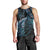 New Zealand Lizard Men Tank Top Silver Fern Aotearoa Maori With Paua Shell LT14 - Polynesian Pride