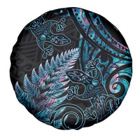 New Zealand Lizard Spare Tire Cover Silver Fern Aotearoa Maori With Paua Shell LT14 - Polynesian Pride