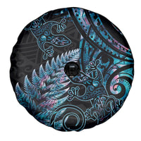 New Zealand Lizard Spare Tire Cover Silver Fern Aotearoa Maori With Paua Shell LT14 - Polynesian Pride