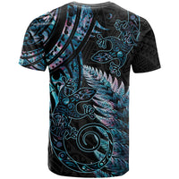 New Zealand Lizard T Shirt Silver Fern Aotearoa Maori With Paua Shell LT14 - Polynesian Pride
