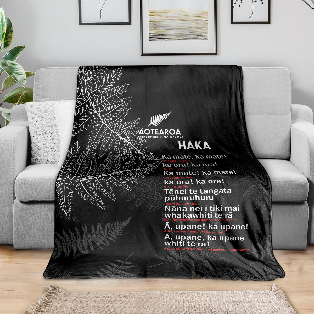 Custom New Zealand Haka Rugby Blanket 2024 Pacific Go Black Silver Fern LT14 - Polynesian Pride