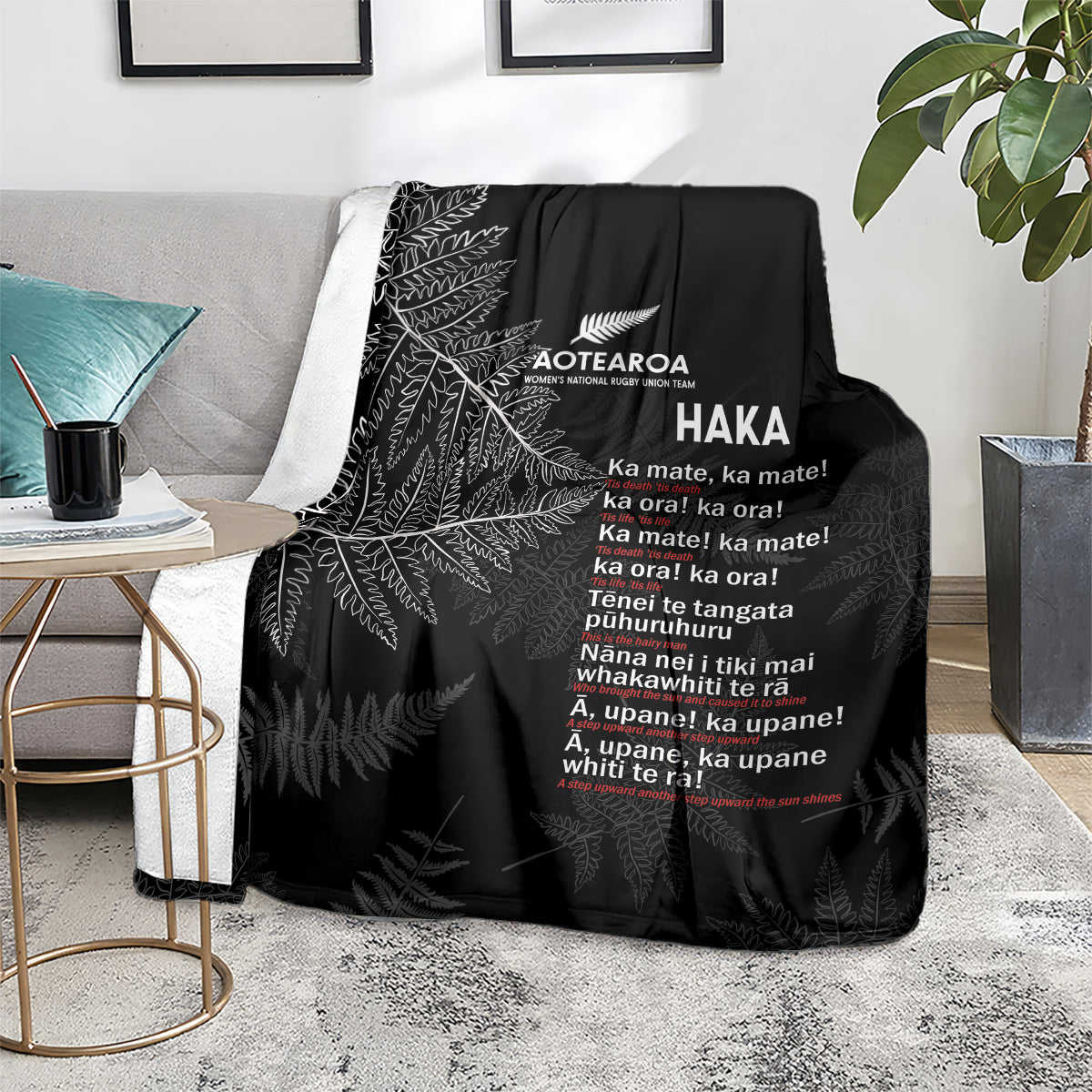 Custom New Zealand Haka Rugby Blanket 2024 Pacific Go Black Silver Fern LT14 - Polynesian Pride