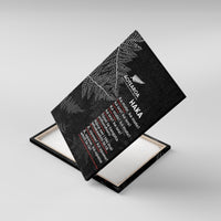 Custom New Zealand Haka Rugby Canvas Wall Art 2024 Pacific Go Black Silver Fern LT14 With Frame Black - Polynesian Pride