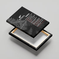 Custom New Zealand Haka Rugby Canvas Wall Art 2024 Pacific Go Black Silver Fern LT14 - Polynesian Pride