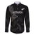 New Zealand Haka Rugby Family Matching Long Sleeve Bodycon Dress and Hawaiian Shirt 2024 Pacific Go Black Silver Fern LT14 Dad's Shirt - Long Sleeve Black - Polynesian Pride