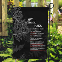 Custom New Zealand Haka Rugby Garden Flag 2024 Pacific Go Black Silver Fern LT14 Garden Flag Black - Polynesian Pride
