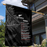 Custom New Zealand Haka Rugby Garden Flag 2024 Pacific Go Black Silver Fern LT14 - Polynesian Pride