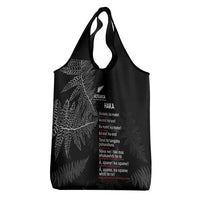 Custom New Zealand Haka Rugby Grocery Bag Pacific Go Black Silver Fern