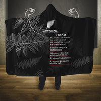 Custom New Zealand Haka Rugby Hooded Blanket 2024 Pacific Go Black Silver Fern LT14 One Size Black - Polynesian Pride